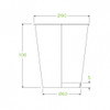 BioPak 12oz (90mm) Single Wall BioCup - Leaf Design 1000/Carton
