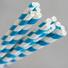 Paper Regular Straw - BLUE STRIPE 250Pk