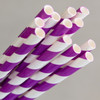 Paper Regular Straw - PURPLE STRIPE 250Pk