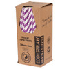 Paper Regular Straw - PURPLE STRIPE 250Pk