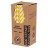 Paper Regular Straw - YELLOW STRIPE 2500/Carton