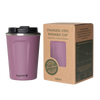 GO GREEN  - REUSABLE COFFEE CUP 304SS 380ML D/WALL - BERRY