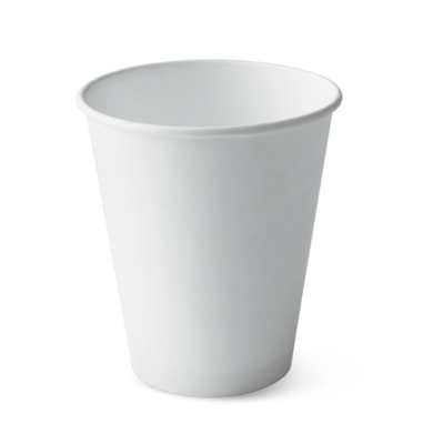 Detpak 12oz Single Wall Hot Cup (89mm) - White 1000/Carton