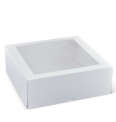 Detpak 11 Inch Square Patisserie Box - WHITE (280x280x100)100/Carton