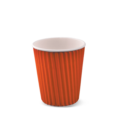 Detpak 8oz (80mm) Refined Red ripple cup 1000 carton