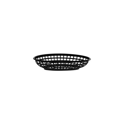 Oval Serving Basket (235x150x47mm) Plastic - Black