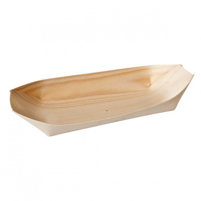 TR-47817 - BioWood Disposable Food Boat 170x85mm 50Pk