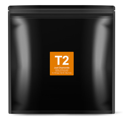 T2 Just Chamomile Tea 100pk Individually Wrapped Teabag Pouch