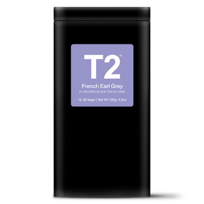 T2 French Earl Grey Tea 60pk Teabag Tin