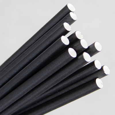 Paper Regular Straw - BLACK 2500/Carton