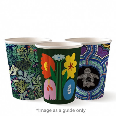 BioPak 12oz (90mm) Double Wall BioCup - Art Series 1000/Carton