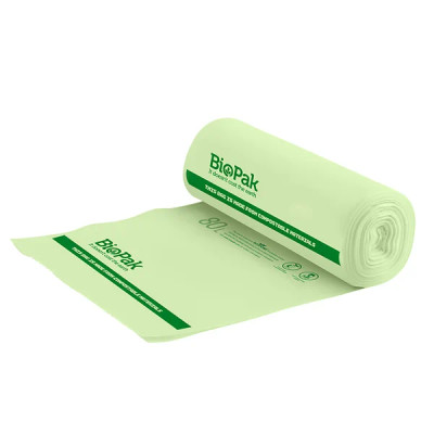 Biopak BIOPLASTIC BAG 80L Bin Liner Green