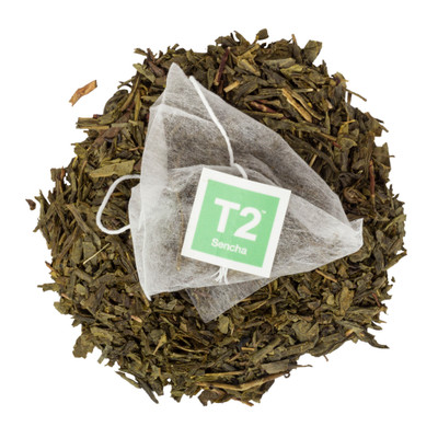 T2 Sencha Tea 100 Pack Individually Wrapped Teabags