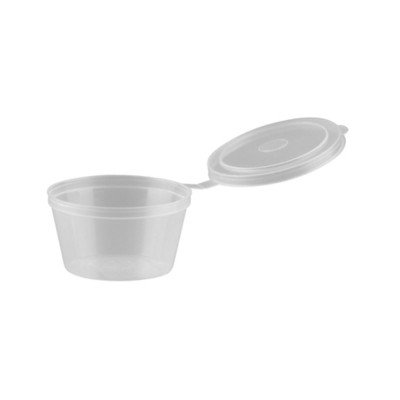 50ml Hinged PP Portion Cup with lid - Sauce container