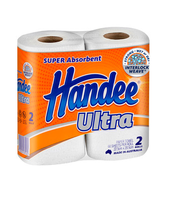 Handee Ultra Kitchen Towel 2 Ply 60 Sheet double Pack - 6 unit per carton