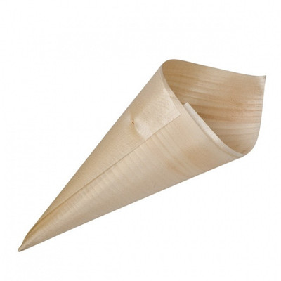 BioWood Disposable Food Cone 120mm 50Pk