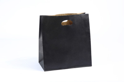 Large D Bag - BLACK (350x320x180) 200/Carton