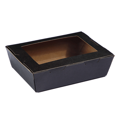 Extra Small Window Lunch Box - BLACK (120x88x37) 200/Carton