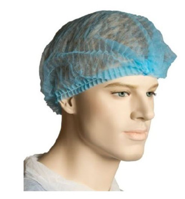 Crimped Beret Hair Net 21" Blue (box of 10 X 100) 1000/carton