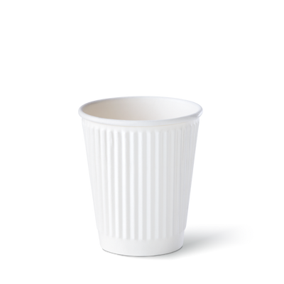 Detpak 8oz RIPPLE REFINED HOT CUP - WHITE /1000 carton