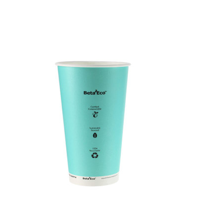 BetaEco PLA Paper Cold Cup 20oz/600ml (90mm) - 1000/Carton