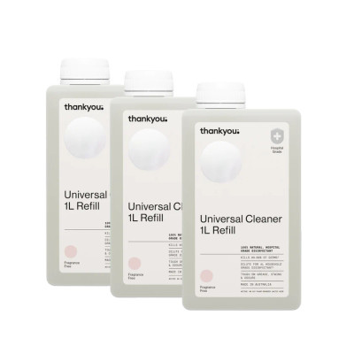 Thankyou Universal Cleaner – Fragrance Free 1L Refill (Box of 3)