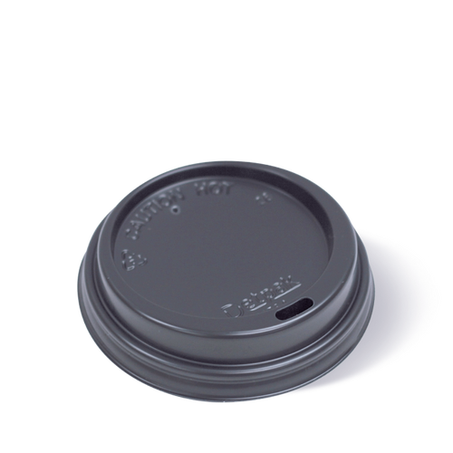 Detpak 8oz (80mm) Smooth Hot Cup Lid - BLACK 1000/Carton