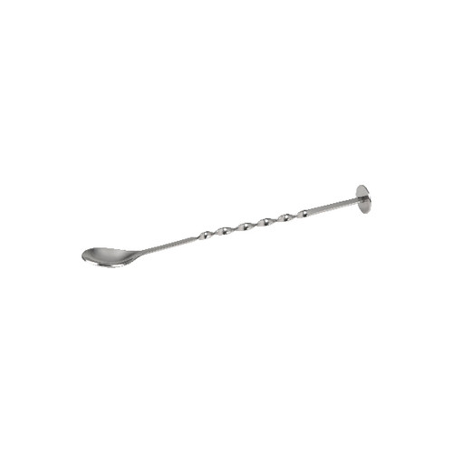 Bar Muddling Spoon Stainless Steel 285mm with crusher