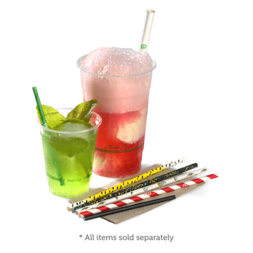 BioPak 6mm Regular BioStraw Art Series Straws 2500/Carton