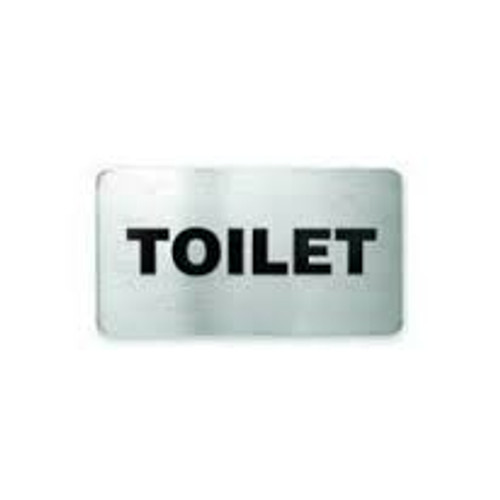 Stainless Steel Toilet Wall Sign