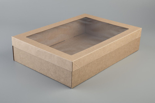 Catering Tray #3 - Kraft Brown LARGE (558mm x 252mm x 80mm) | 50/Carton