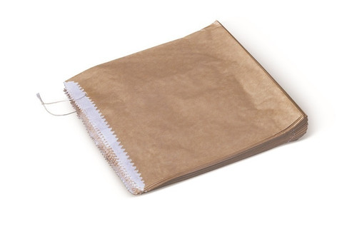 2 Square Lined Greaseproof Brown Bag 200x210 500/Carton