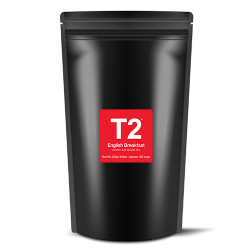 T2 English Breakfast Tea 250g Loose Leaf Refill Pouch