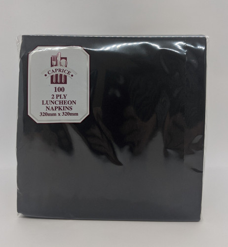 2Ply Black Lunch Napkins (32x32) 2000/Carton