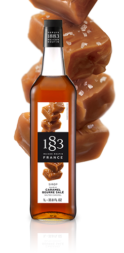 1883 Salted Caramel Syrup – PET Plastic 1L Bottle - Made in France