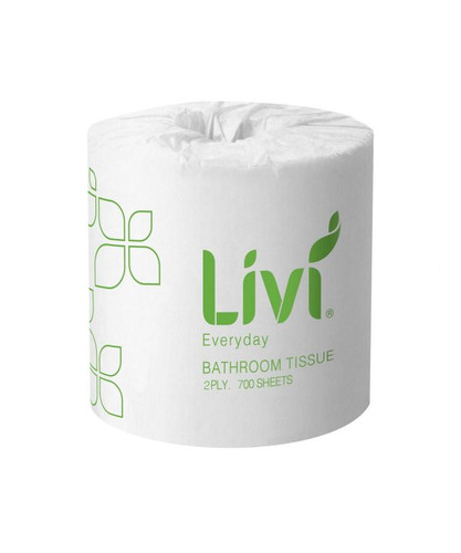 Livi Basics bathroom Toilet Paper 2ply 700 Sheets Carton (48 Rolls)