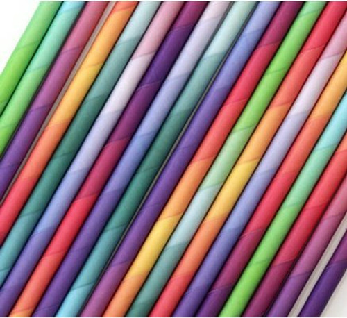 ECO-STRAW - 4 PLY JUMBO STRAW - 2400 10X240 DISPENSER PACK - MIXED COLOURS - NEW