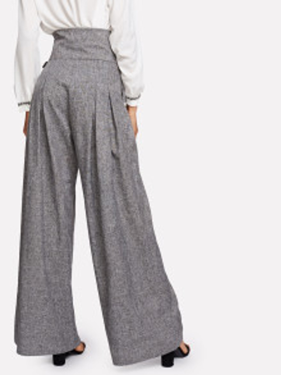 Box pleated palazzo pants clearance