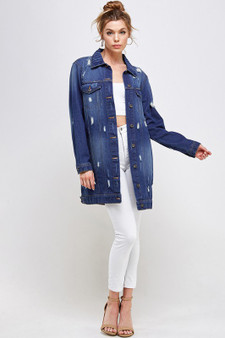 BLUE AGE Distressed Demin Jacket 