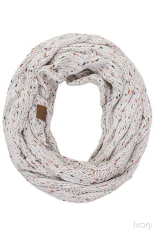 C. C. Confetti Knit Infinity Scarf Various Colors