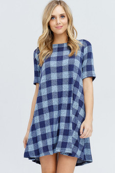 PAPERMOON Ellie 3/4 Sleeve Checked Dress
