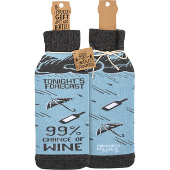 Bottle Sock - Forecast 99% Chance Of Wine