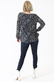 LONG SLEEVE BEADED TOP