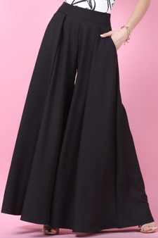 NYLON APPAREL EXTRA WIDE PALAZZO PANTS IN TWO COLORS