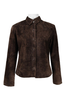 Leather Suede Shirt Jacket
