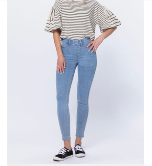 JUDY BLUE MID-RISE PULL ON SKINNY JEGGING