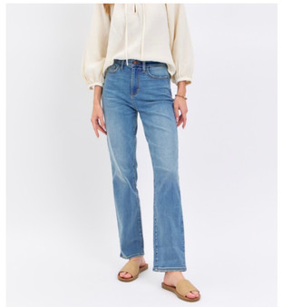 JUDY BLUE HIGH WAIST STRAIGHT FIT JEANS