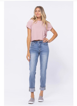 JUDY BLUE PLUS SIZE HIGH WAIST VINTAGE WASH BOYFRIEND