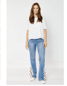 JUDY BLUE HIGH WAIST AMERICANA FLAG PRINT FLARE