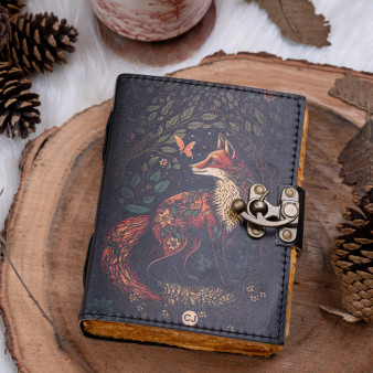 Leather Journal Fox Print